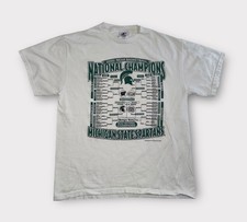 VTG Michigan State Spartans Basketball T-Shirt Size Large 2000 NCAA Champions