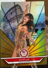 2026 Topps Chrome U.s. Olympics Alysa Liu Buongiorno Gold Refractor 09/50