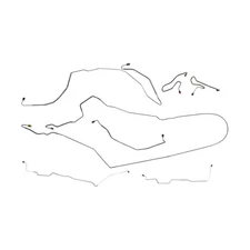 Brake Line Kit Complete Tubes Power Disc 1972-76 Ford Gran Torino OE Steel 7pc