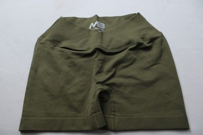 Minibeast Women's Crossover Waist Amplify Shorts EJ3 Hunter Green Medium NWT