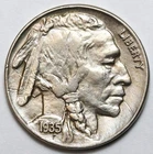 1935 5c Buffalo Nickel - RAW - Great Detail / Nice Original Coin