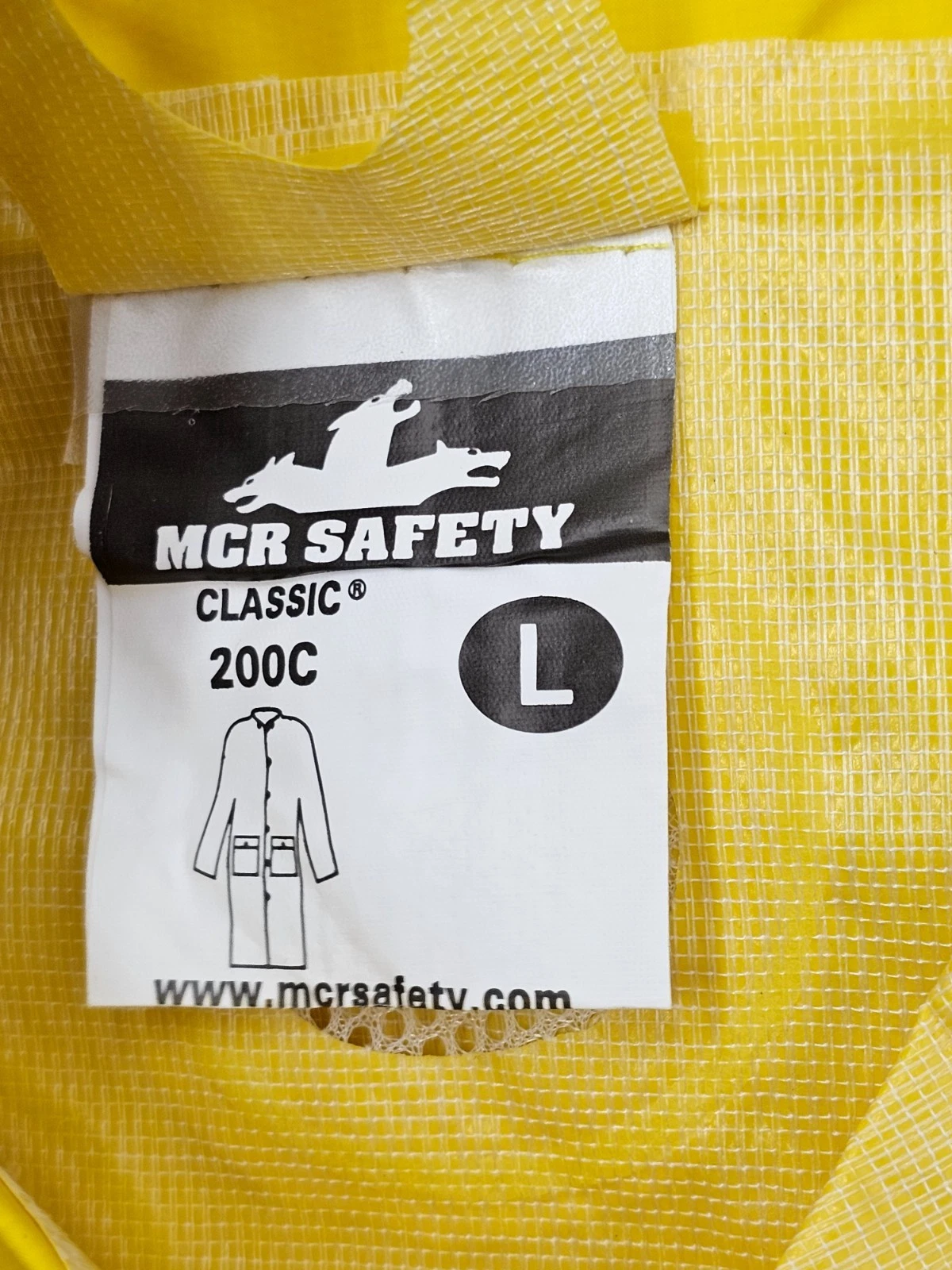(QTY 2) MCR Safety 200C Classic Raincoat Safety Yellow With Hood Largea - product detail image 3