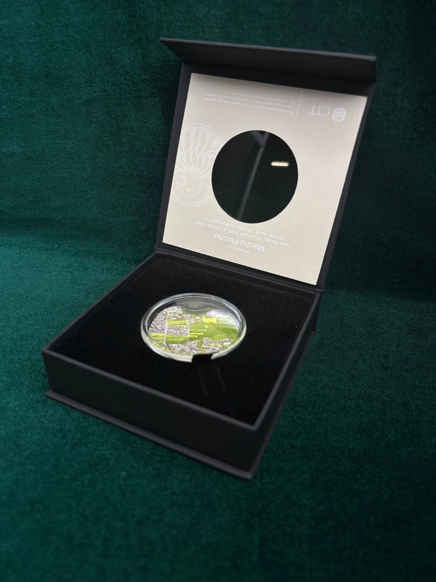 Lista de cubos de plata a prueba de 5 oz Islas Cook 2025: Machu Picchu