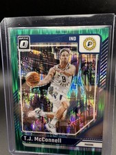 Panini 2024-25 Donruss Optic T.J. McConnell Green Prizm #67 /149 Pacers
