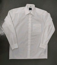 Men's White Mercedes Benz Shirt Size M Embroidered Collar