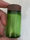 VINTAGE CORICIDEN STYLE GREEN GLASS MEDICINE BOTTLE DUANE ALLMAN GUITAR SLIDE — photo 1