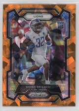 2023 Panini Prizm Rookies Orange Ice Prizm Brian Branch #328 2t9
