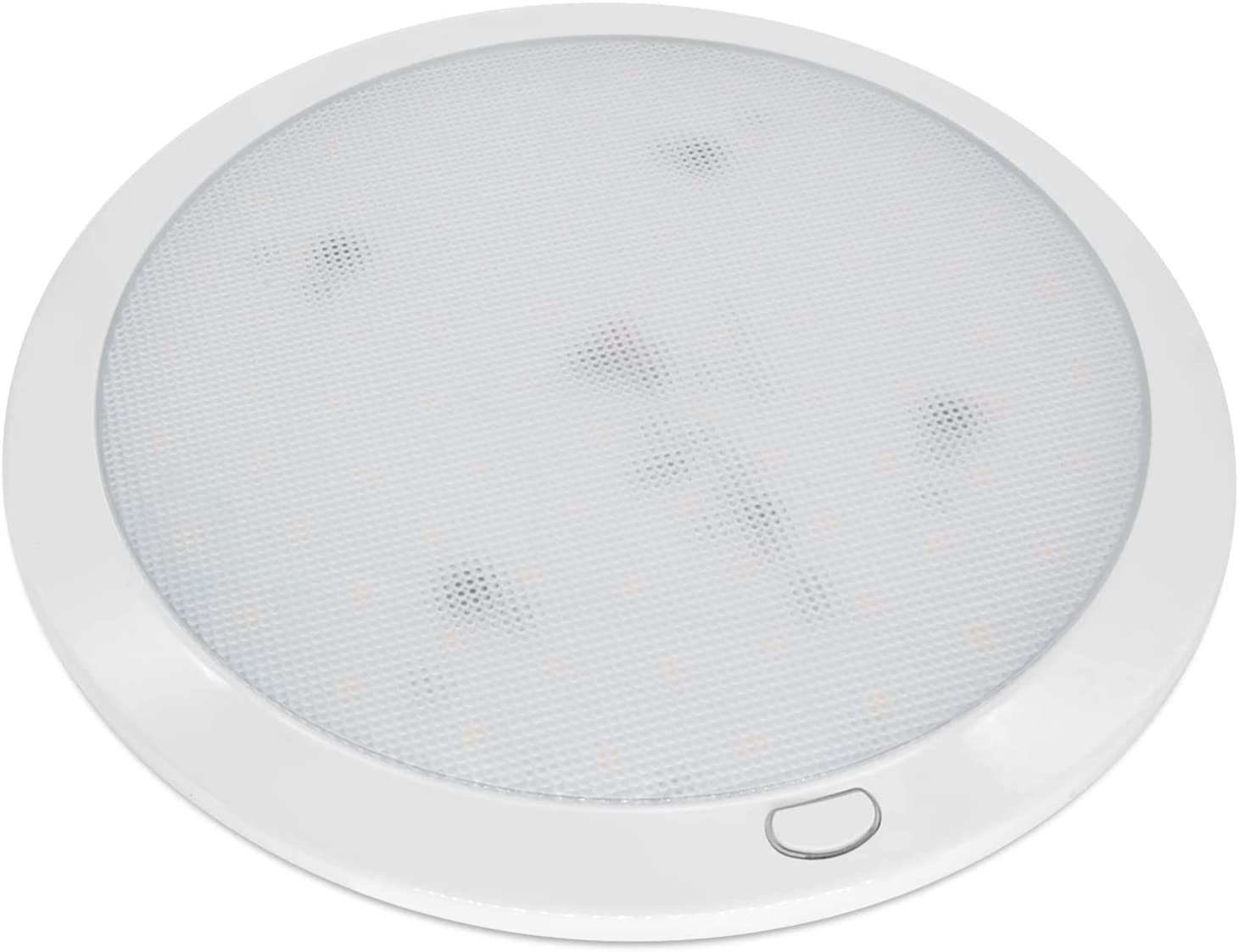 Plafoniera 12V LED Dimmerabile per Camper e Barca 21,6cm 14W 2 Colori