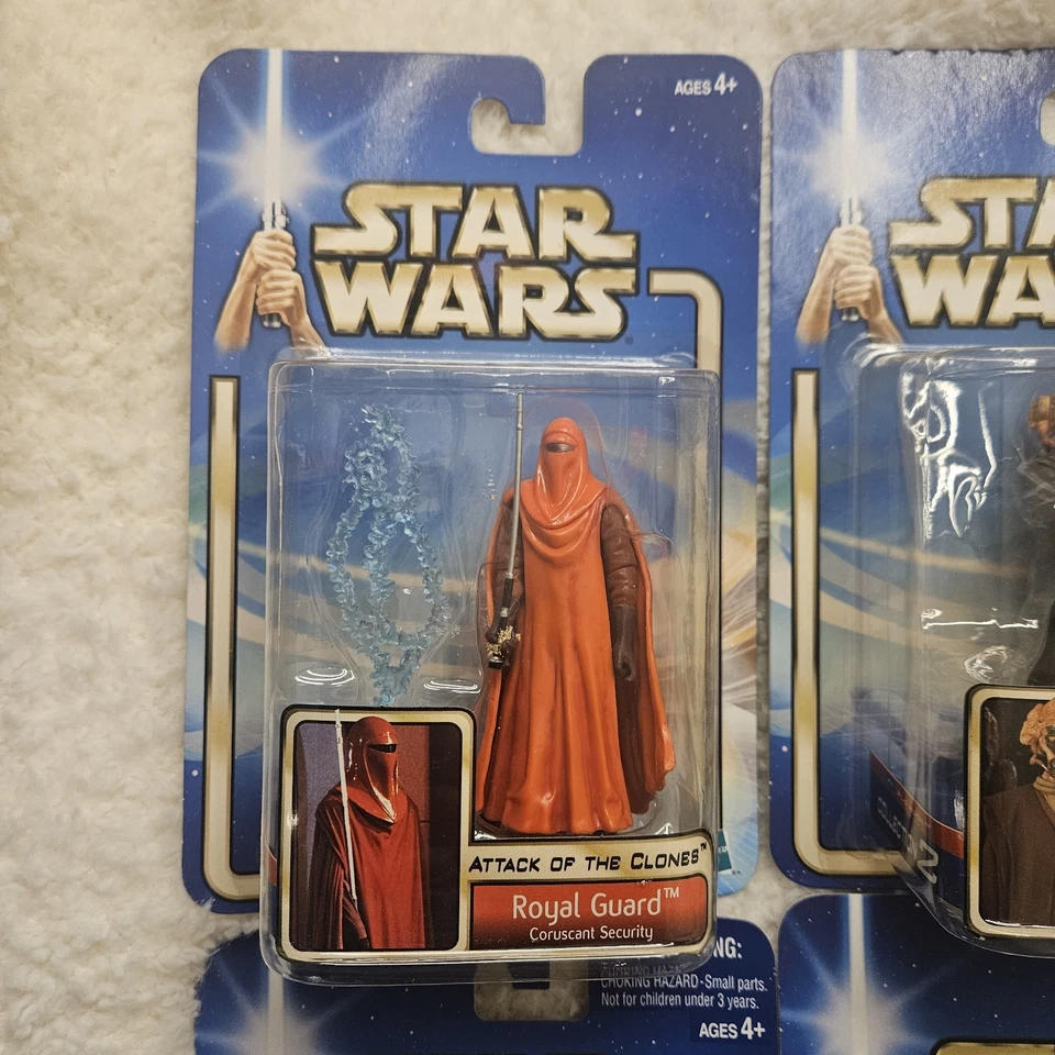 Lot 6 STAR WARS 2002 Attack of the Clones FIGURES Collection 2 Vtg CLEAN CARDS - Image 3 of 4