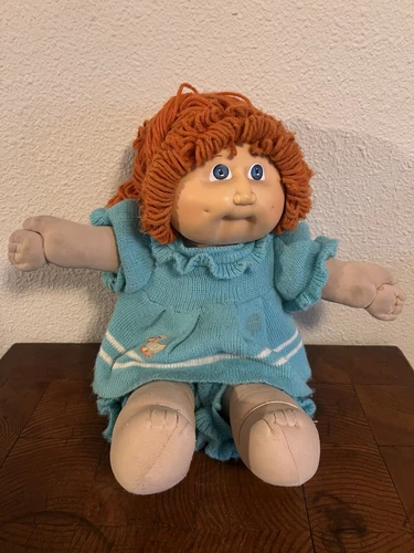 Cabbage Patch Kids Doll Red Hair Blue Eyes Dimples W/ Outfit Vtg 80s 1985 CPK