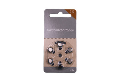 Hörex Basic Batterien 312er - 6 Batterien