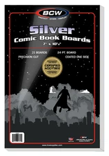 25 BCW Silver Age Size Comic Book Backing Boards 7" x 10-1/2" Storage Backer