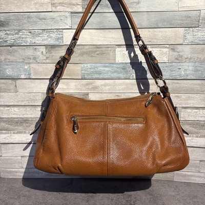 Kattee Leather Handbag Satchel Shoulder Bag Satchel Brown  Preowned