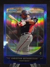 2013 Bowman Chrome Prospects Blue Refractors BCP72 Christian Bethancourt 158/250