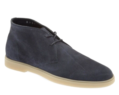 Santoni Men\'s Dimpled Suede Chukka Desert Boots Blue Size 8 / US 9 - Italy Made Santoni - Boneless Blue Suede Boot | Mitchell Stores main image 3