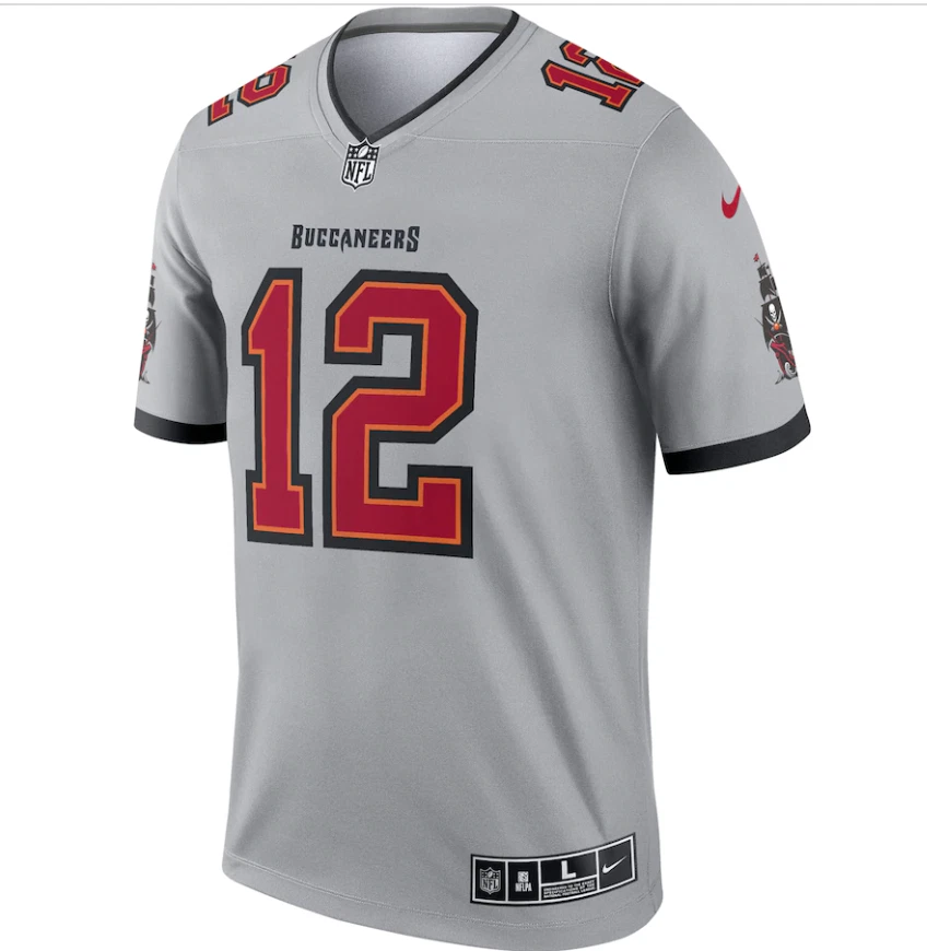 Youth Tampa Bay Buccaneers Tom Brady Nike Gray Inverted Team Game Jersey