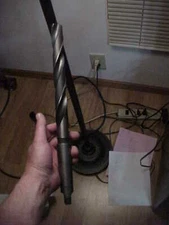 NOS National 1-1/16" 4MT Taper Shank Oil Holes Cooled Drill Bit USA 15-1/2" OAL