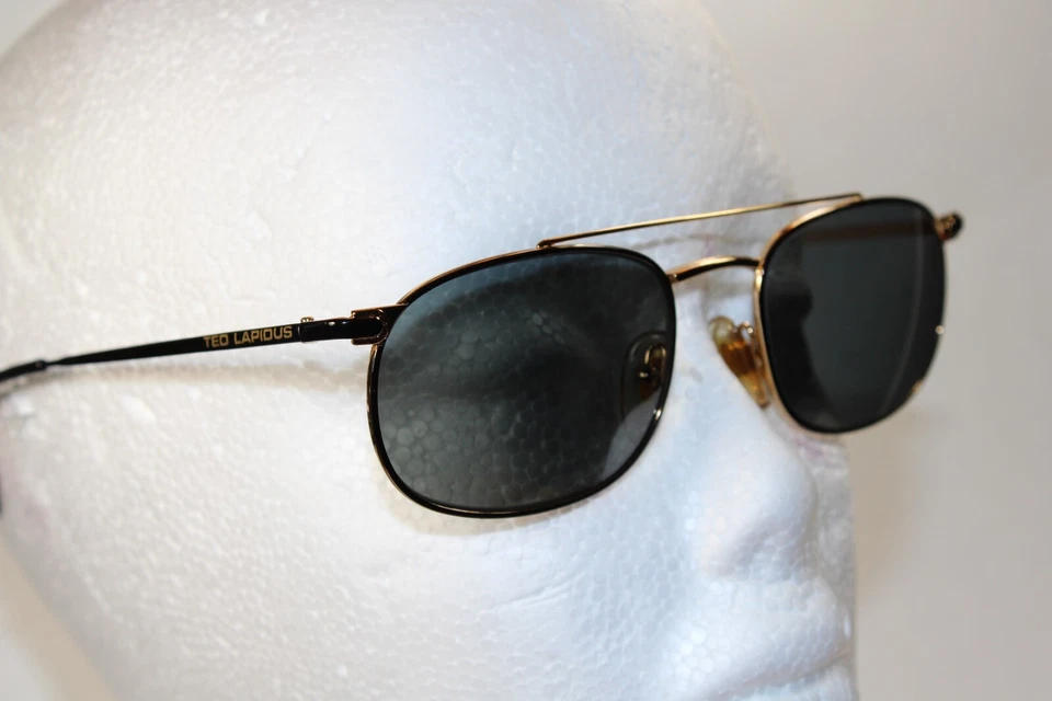 Ted Lapidus TL 508 80s Vintage Dorado Pequeño Aviador Gafas de Sol Únicas Mujeres y Hombres Foto 3 de 4