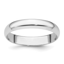 Platinum 4mm Round Wedding Band Ring Gift for Men Size 12