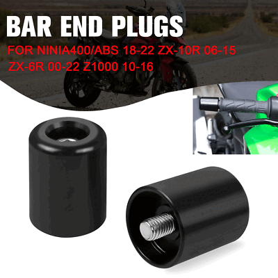 Handlebar Grips Bar End Cap Plugs Slider For Kawasaki Ninja 400 ZX