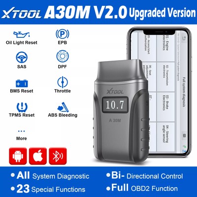 XTOOL A30M KFZ OBD2 Diagnosegerät BT Scanner Alle Autofunktion Kostenlos Upgrade
