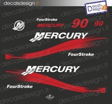 Adesivi motore marino fuoribordo Mercury 90 cv four stroke  3 cil.barca stickers