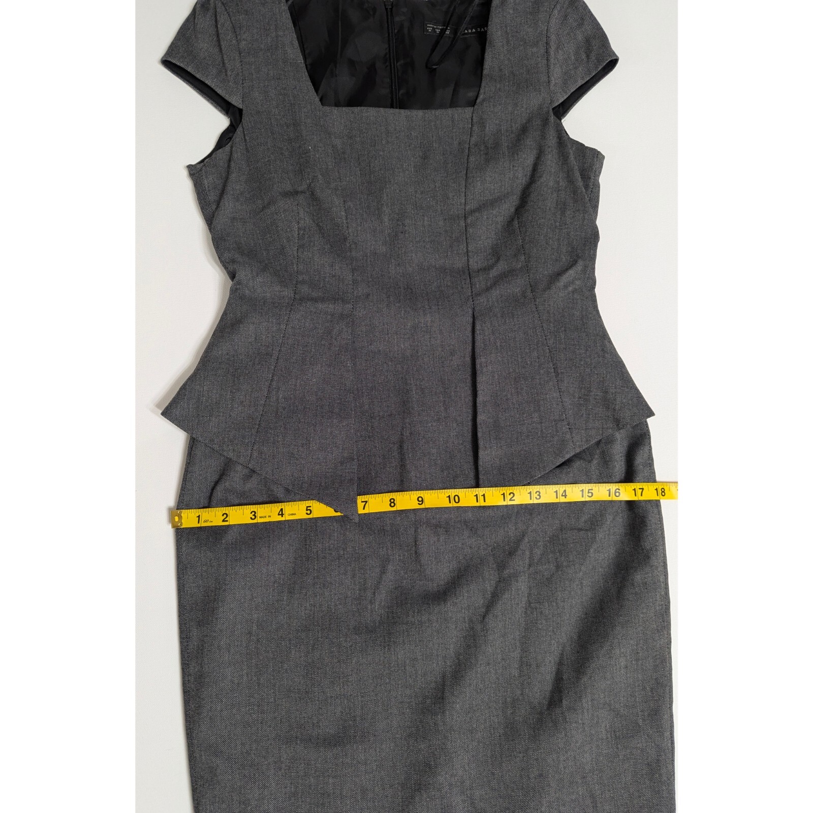 ZARA Peplum Pencil Dress Women's Size M