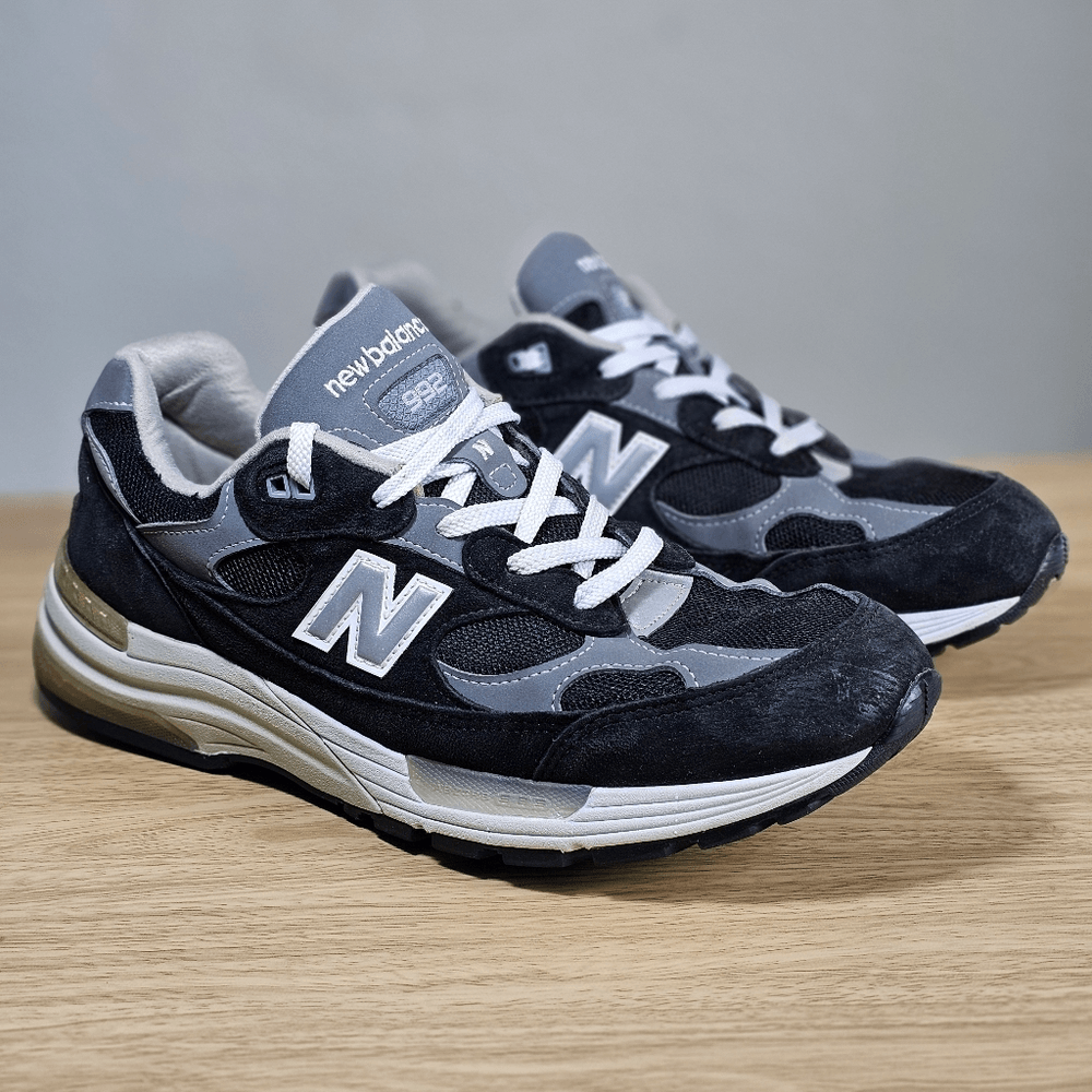 New Balance 992 Made In USA Black Grey Men's 10 Suede New Balance 992 Made In USA Black Grey Men's 10 Suede