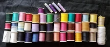 Lot of 40+ Sewing Thread Multicolor Various Name Brands types see photos