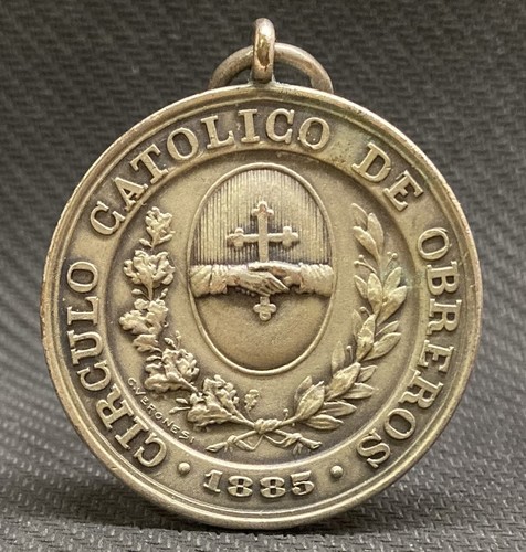URUGUAY 1885 CÍRCULO DE TRABAJADORES CATÓLICOS SAN JOSEPH Y BEBÉ JESÚS ALTA LIBERACIÓN - Imagen 6 de 9