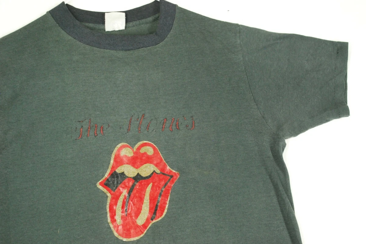 Vintage 80s The Rolling Stones Concert Tour T Shirt Sun Faded Rock