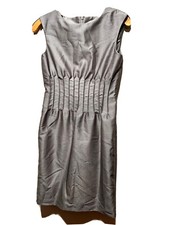 Calvin Klein Sheath Dress Sharkskin Gray 2 XS Knee Length