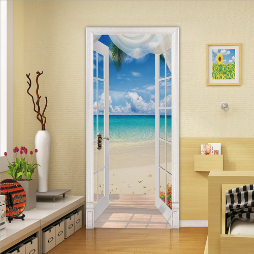 PVC Sonnenblume Landschaft Kunst Wandtattoo Wandbild 3D Türaufkleber Zuhause Zimmer Dekor - Bild 52 von 95