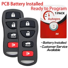 2 for 2007 2008 2009 2010 2011 2012 Nissan Versa Sentra Remote Start Car Key Fob