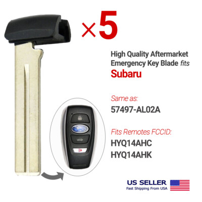 5x Emergency Insert key Blade For Subaru Same as 57497-AL02A
