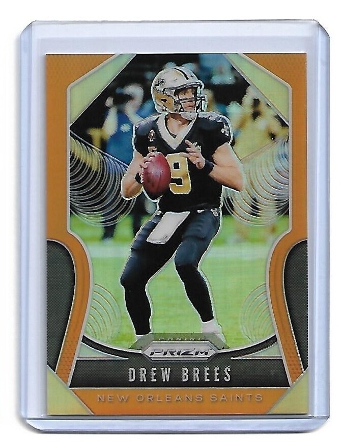 #/249 DREW BREES SP â–ª 2019 Prizm Football ORANGE Prizm #186 Saints 229