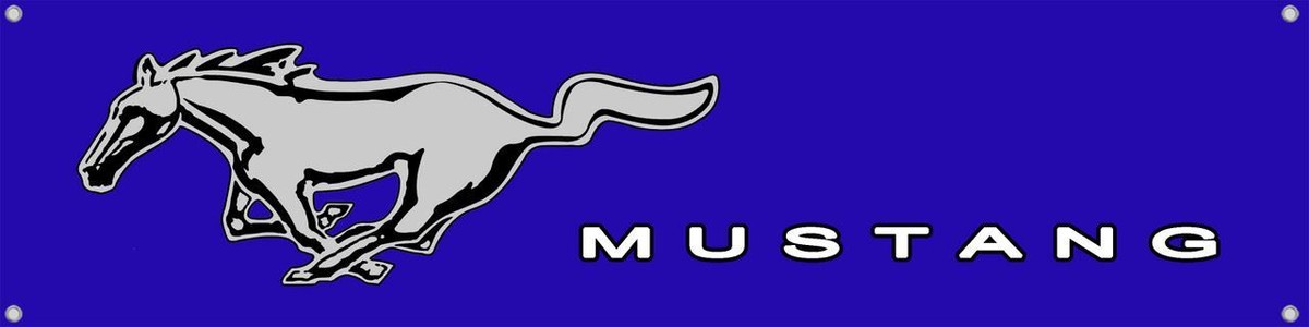 Mustang Running Horse Vinyl Banner Purple 48