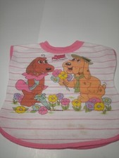 Pound Puppies small vintage 80s pink white baby doll t-shirt Tonka Bates-Jama CG