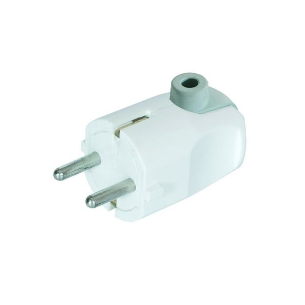 Schuko Winkel-Stecker Weiß Mit Schutzkontakt Weiss IP20 16A~250V-image