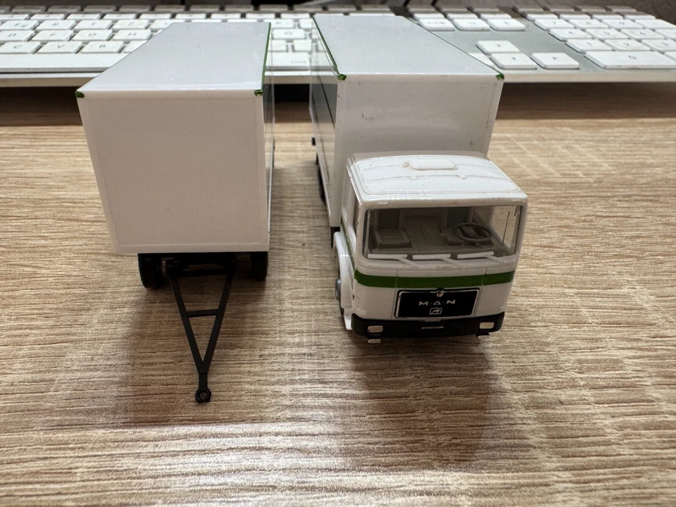 Herpa Camion MAN ITM Spedizione Contenitore Buone Condizioni Senza OVP - Immagine 4 di 4