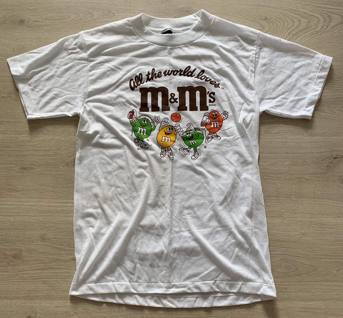 Vintage M&M's Chocolate Candies Single Stitch Anvil Shirt M Made