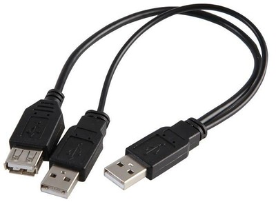 Kabel USB2.0 A+ A Power-A Buchse 0.2m Kabel Kabelkonfektionen, Computer Kabel