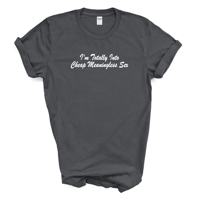 I'm Totally Into Cheap Meaningless Sex T Shirt - Charcoal  X-Large