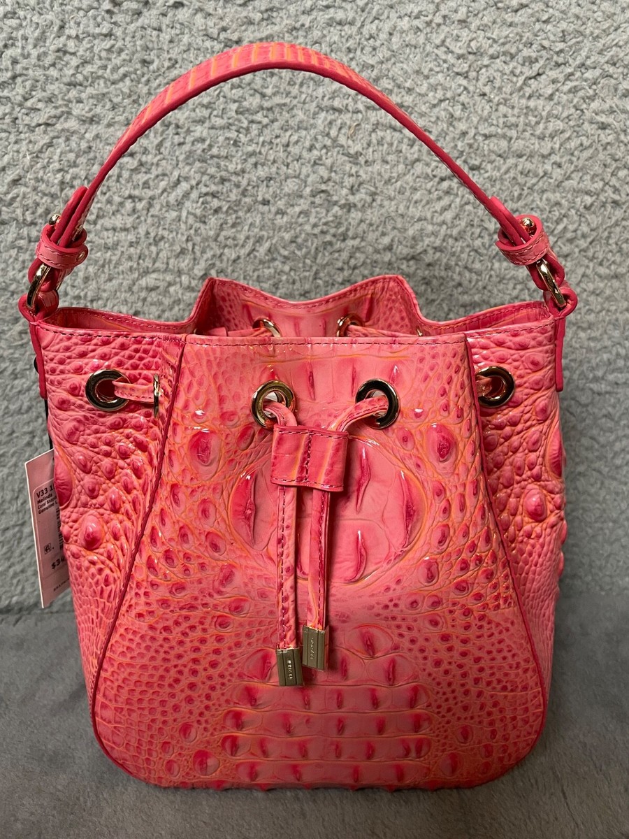 Brahmin Melinda Coral Snapdragon Handbag Melbourne Bucket Bag