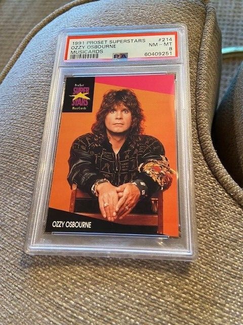 1991 Proset Superstars Ozzy Osbourne PSA 8 Musicards #214 Card NEW