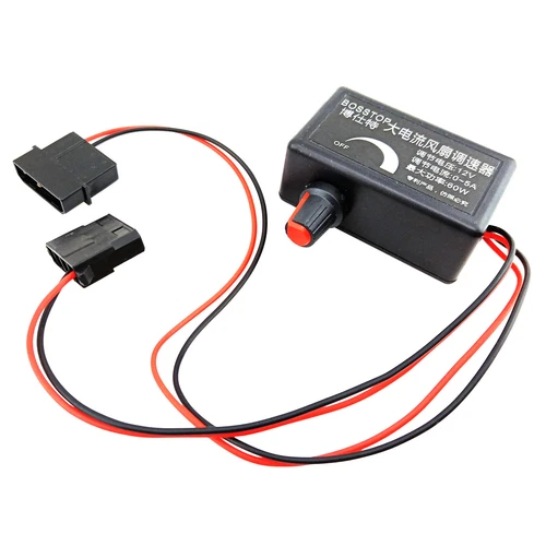 PC Fan Speed Controller 4pin IDE Molex Power Connector 12V 5A 60W On Off Switch