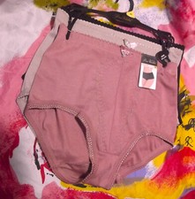 3 NEW PRIMA VALENTINA 8085 MF TUMMY PANEL LACE LEGS COTTON BRIEF PANTIES M