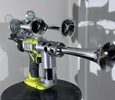 Chrome Tripple Air Horn Gun. Dual Air Compressors Custom Design! (Horn Gun Only)