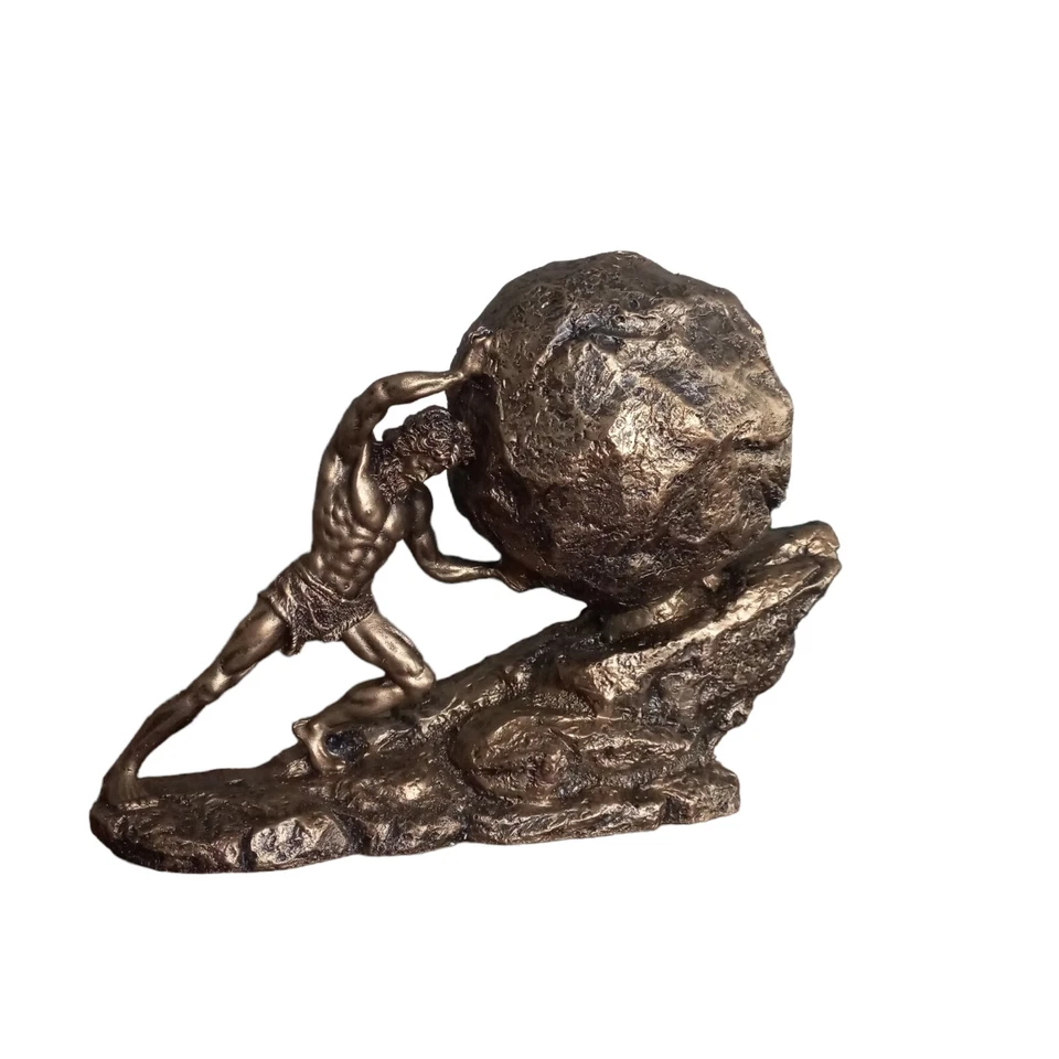 Sisyphus Statue, Greek Mythology, Sisyphus pushing the Eternal Rock (11.25inc) - Image 2 of 4