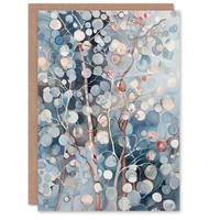 Abstrakt Blase Wald BäUme Aquarell Geburtstagskarte